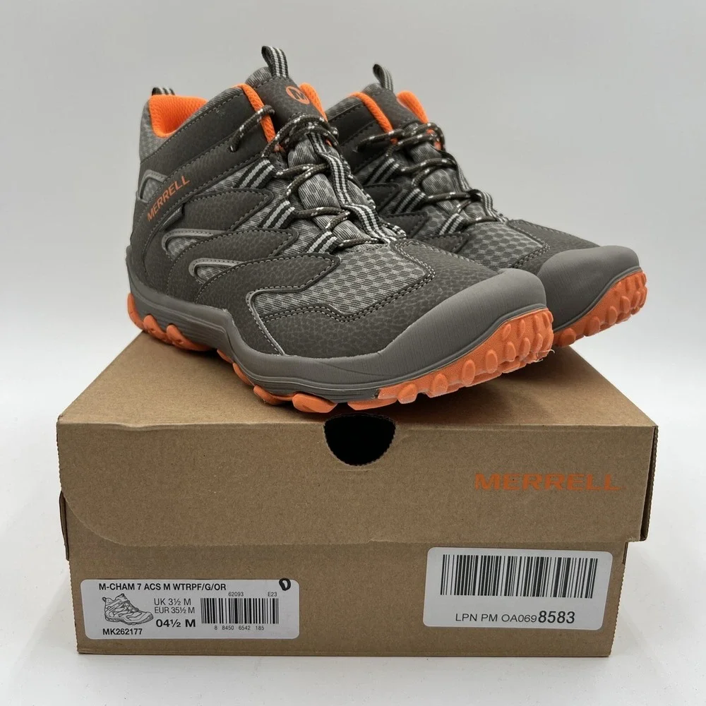 MERRELL Unisex‎ Child Chameleon 7 Hiking Waterproof Shoe Gunsmoke/Ora 4.5 NIB